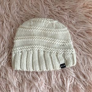 Oakley white knit hat
